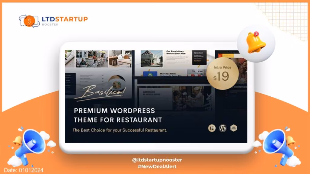 Basilico | Premium Restaurant & Cafe WordPress Theme cover