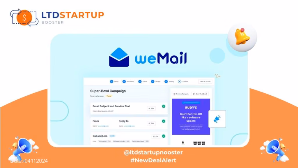 [New LTD] weMail - WordPress email marketing that scales cover