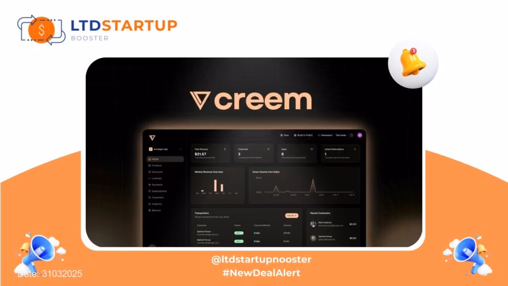 [New LTD] Creem - Accept payments globally cover