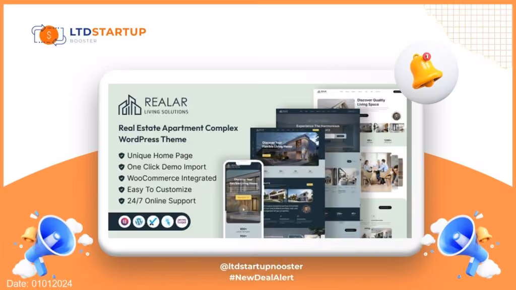 Realar - Real Estate WordPress Theme cover