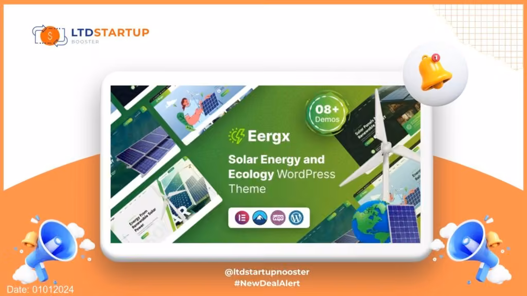 Eergx - Ecology & Solar Energy WordPress Theme cover