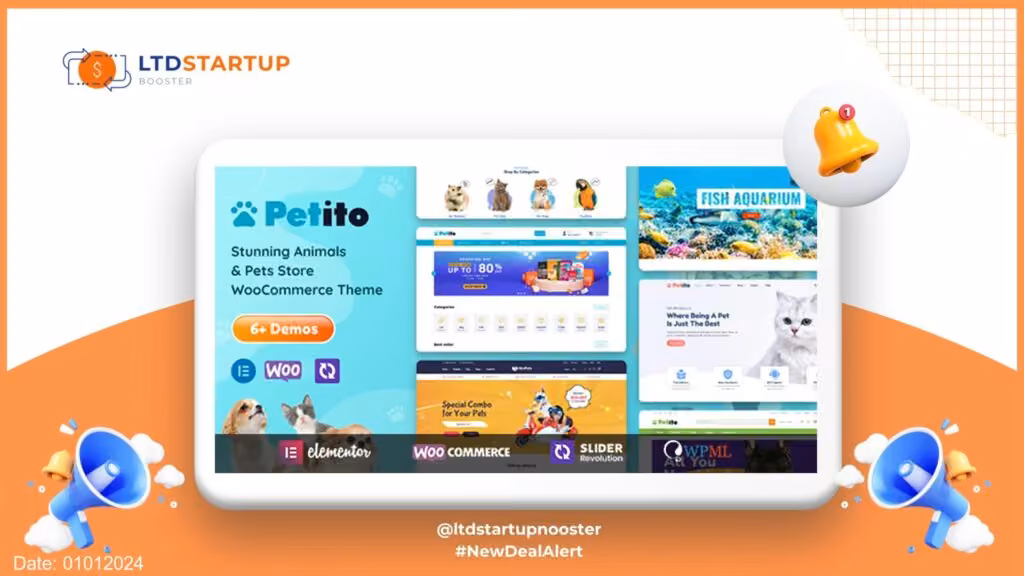Petito - Animals and Pets Store WooCommerce Theme cover