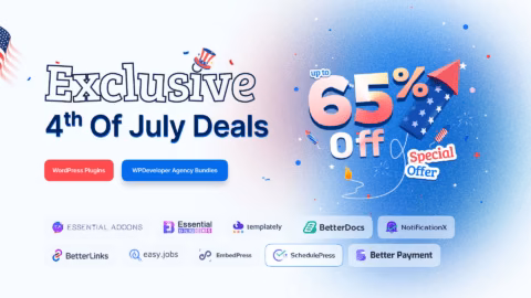 WPDeveloper exclusive 4th of July2024 Lifetime Deal