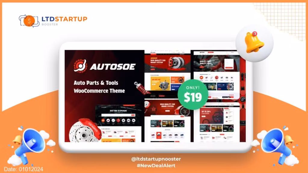 Autosoe - Auto Parts WooCommerce WordPress Theme cover