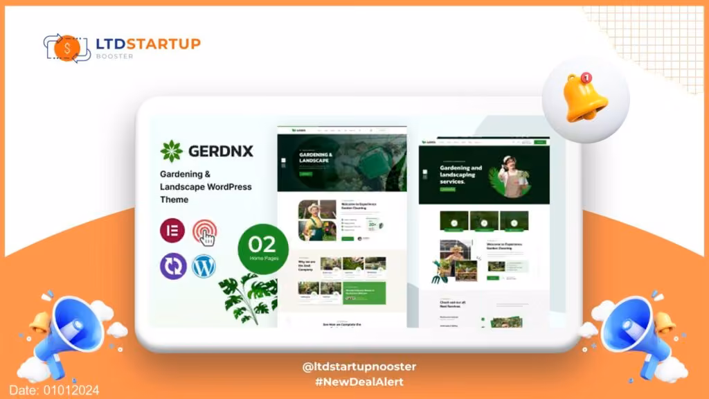 Gerdnx & Gardening And Landscaping WordPress Theme cover