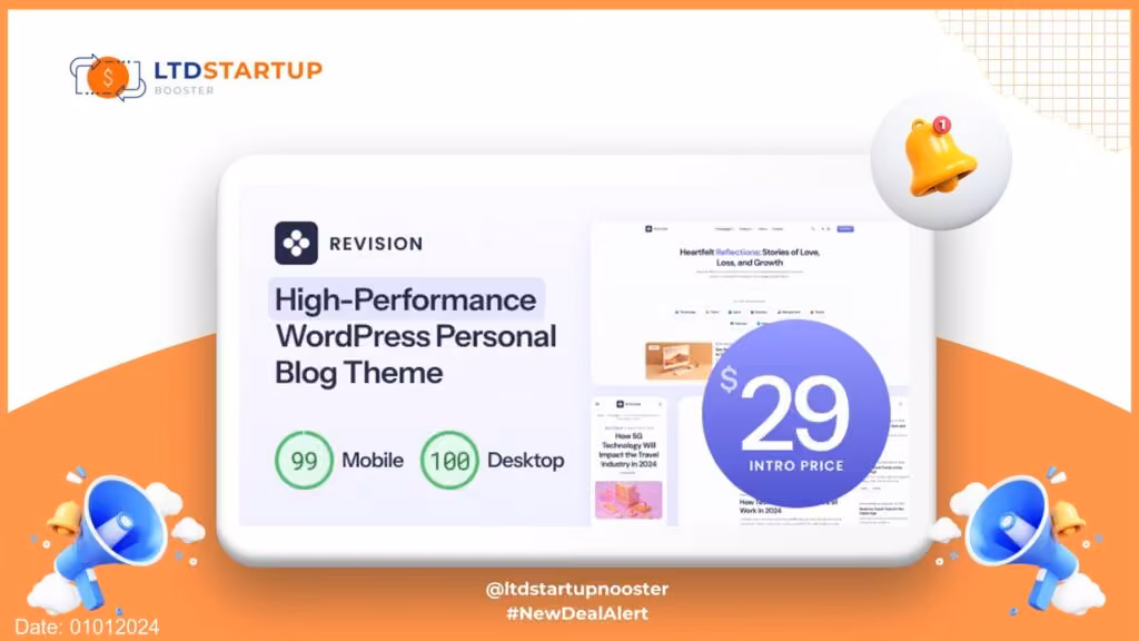 Revision - Optimized Personal Blog WordPress Theme cover
