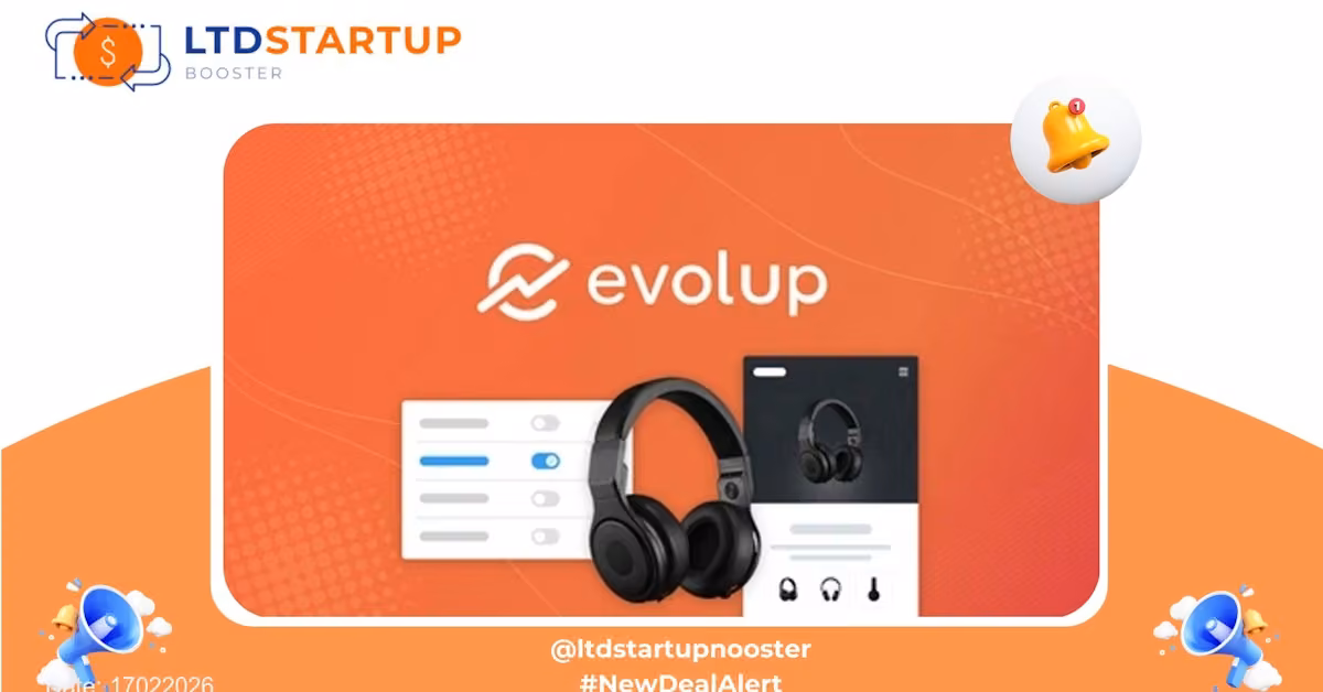 Evolup lifetime deal banner