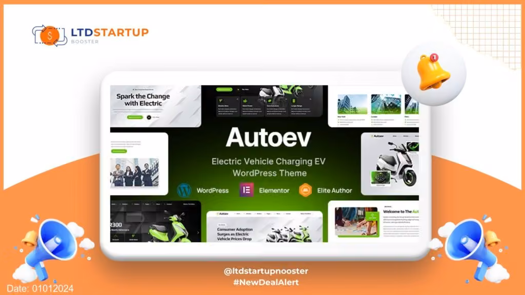 Autoev - Electric Vehicle Charging WordPress Theme cover