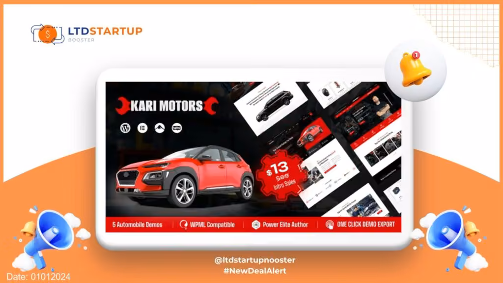 KariMotors - Car Repair & Service WordPress Theme cover