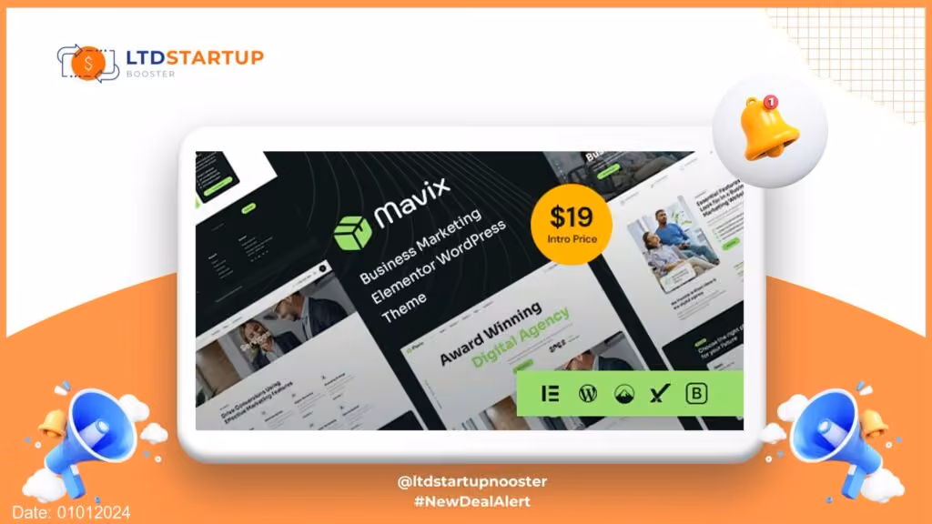 Mavix - Business Marketing Elementor WordPress Theme cover