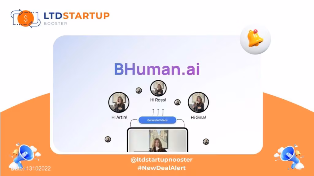 [New LTD] BHuman - Create personalized videos at scale cover