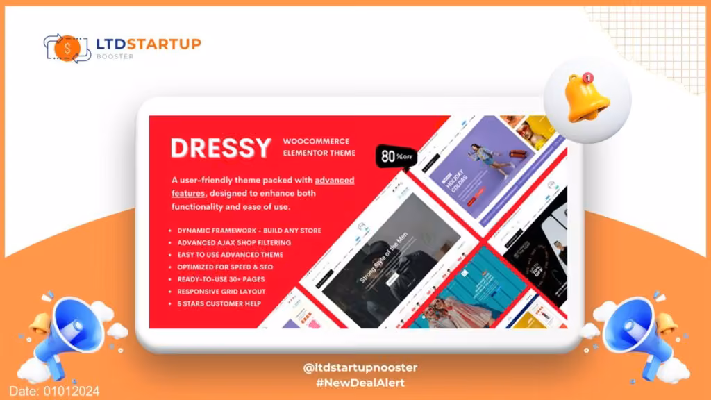 Dressy - Fashion Store eCommerce WordPress Theme cover