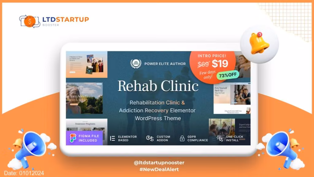 Rehab Clinic - Addiction Recovery Center WordPress Theme cover