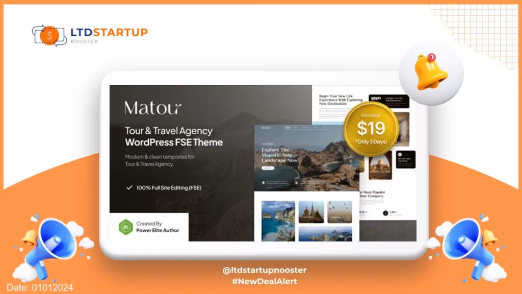 Matour – Tour & Travel Agency FSE WordPress Theme cover